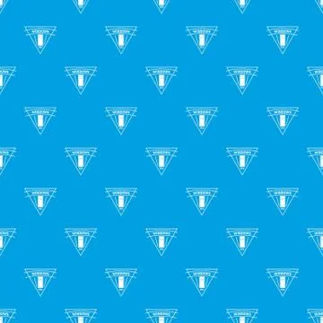 Square window pattern vector seamless blue Stock Illustration