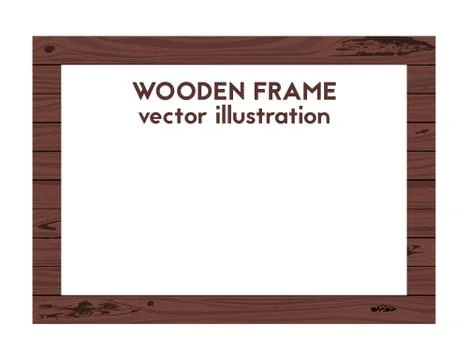 Square wooden frame. Stock Illustration
