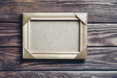 Square wooden frame. Stock Photos