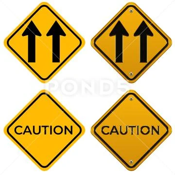 Square Yellow Sign PSD Template