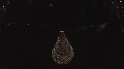 Square of Yerevan decorated for the New Year 10 Video stock 330785709