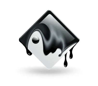 Square yin yang Stock Illustration