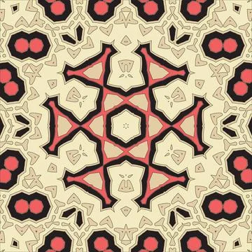 Square Yoga Mandala Pattern Tile for greeting card, Brochure, Card or Invi... Foto stock