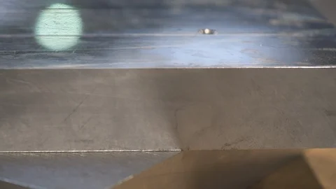 Squared aluminum block before processing in the workshop. Stock Footage 126670920