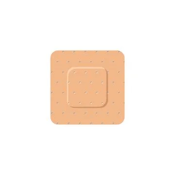 Squared beige medical plaster flat style, vector illustration Stock Illustration