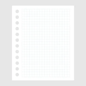 Squared clean notepaper. Paper blank empty sheet. Stock Illustration
