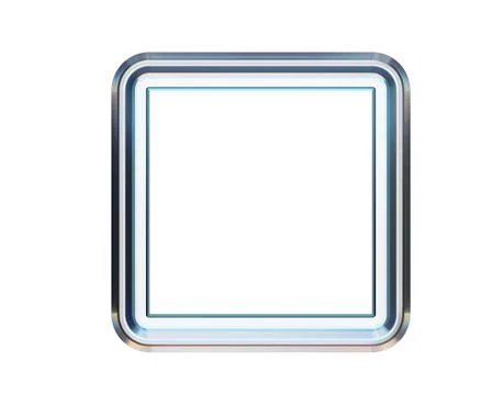 Squared glass frame for design elements with rounded corners Illustrazione stock
