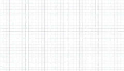 Squared graph notebook paper texture with blue grid lines and red vertical Stock Illustration