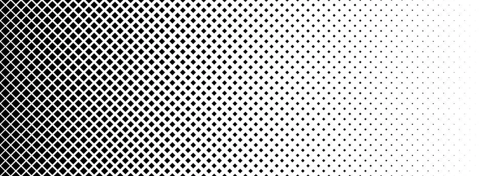 Squared halftone texture background. Check dot faded gradation wallpaper. Black Stock Illustration