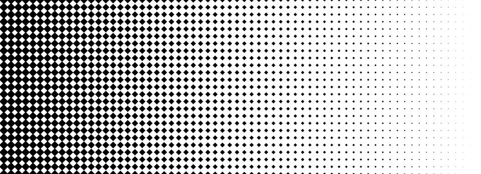 Squared halftone texture background. Check dot faded gradation wallpaper. Black Illustrazione stock