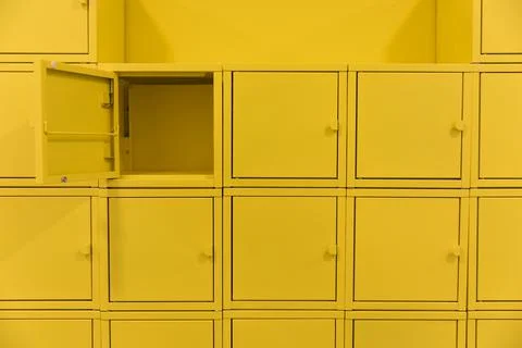 Squared lockers. High quality and resolution beautiful photo concept Stock Photos