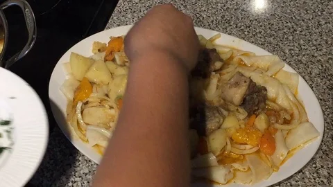 Squared noodles 2 Stock Footage 93462958