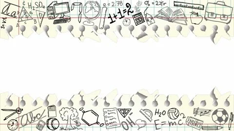Squared Paper with School Symbols Stock-Footage 152261576