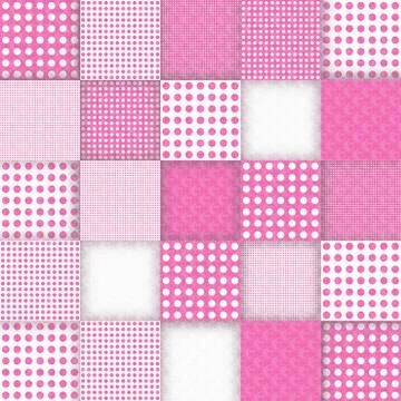 Squared pattern mosaic in red Illustrazione stock