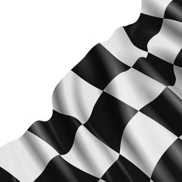 Squared pattern textile realistic mockup. Racing flag Illustrazione stock