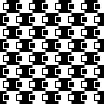 Squares abstract pattern. Monochrome, seamlessly repeatable checkered pattern Illustrazione stock