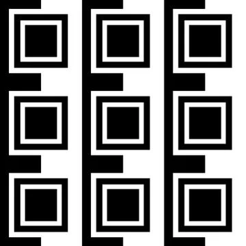 Squares abstract pattern. Monochrome, seamlessly repeatable checkered pattern Stockillustratie