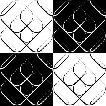 Squares abstract repeatable geometric pattern. monochrome background Illustrazione stock