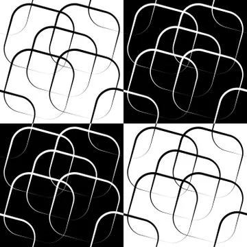 Squares abstract repeatable geometric pattern. monochrome background Illustrazione stock