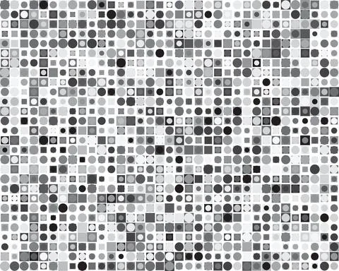 Squares and circles, seamless Stock Illustration
