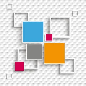 Squares and Frames Design 4 Options Checkered Background Illustrazione stock