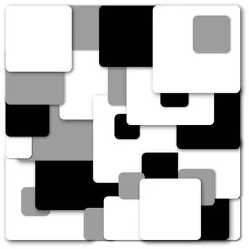 Squares and Geometric Shapes Pattern Retro Squares and Geometric Colored S... 스톡 사진