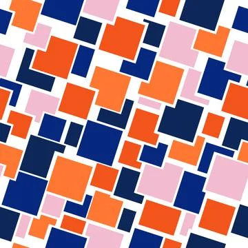 Squares and rectangles seamless pattern. Geometric shapes. Illustrazione stock