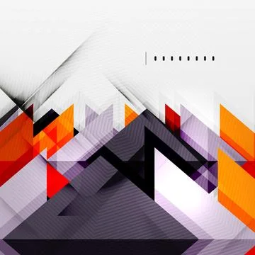 Squares and shadows - tech abstract background Illustrazione stock