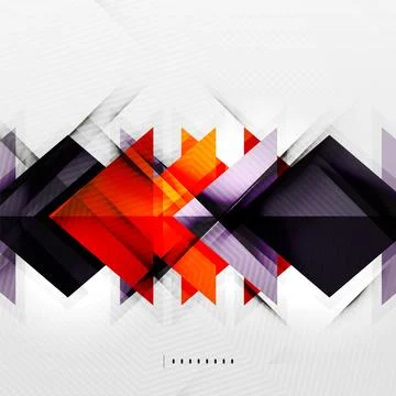 Squares and shadows - tech abstract background Stock Illustration