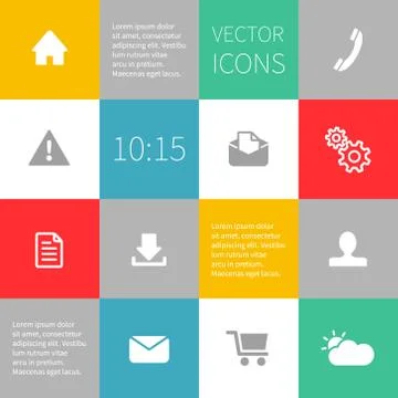Squares background infographics with vector icons Stock-Illustration