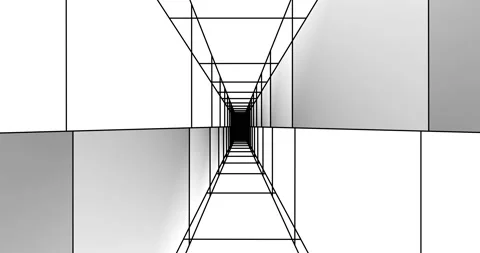Squares black and white lines. Stock Footage 155344580