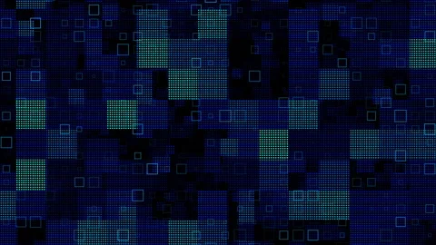 Squares Blocks Glow, Lines Dots video animated background Stock Footage 341933502