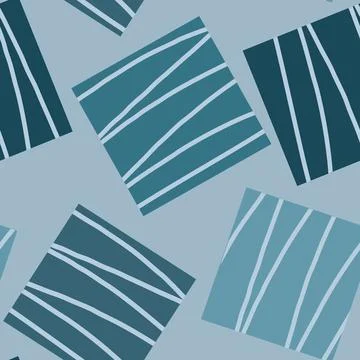 Squares in blue. Seamless pattern. Stock Illustration