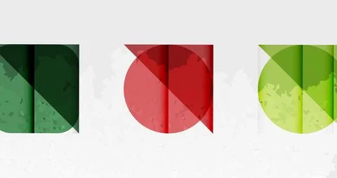 Squares, circles and triangles and grainy noisy texture. Vector Illustration For イラスト素材