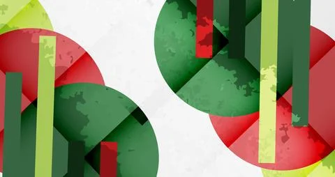 Squares, circles and triangles and grainy noisy texture. Vector Illustration For Illustrazione stock