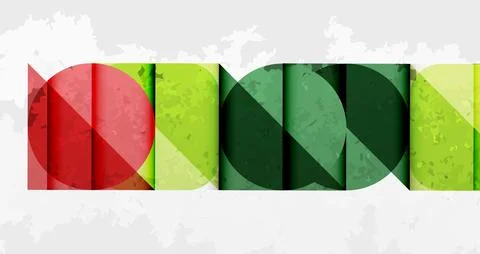 Squares, circles and triangles and grainy noisy texture. Vector Illustration For Illustrazione stock