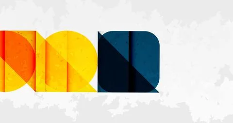 Squares, circles and triangles and grainy noisy texture. Vector Illustration For イラスト素材