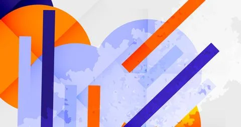 Squares, circles and triangles and grainy noisy texture. Vector Illustration For Stock Illustration
