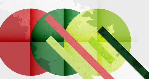Squares, circles and triangles and grainy noisy texture. Vector Illustration For Stock Illustration