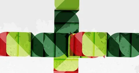 Squares, circles and triangles and grainy noisy texture. Vector Illustration For イラスト素材