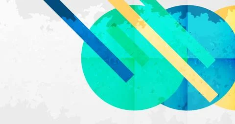 Squares, circles and triangles and grainy noisy texture. Vector Illustration For Stock Illustration