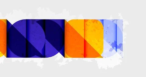Squares, circles and triangles and grainy noisy texture. Vector Illustratio.. Stock Illustration