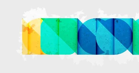 Squares, circles and triangles and grainy noisy texture. Vector Illustratio.. Stock Illustration