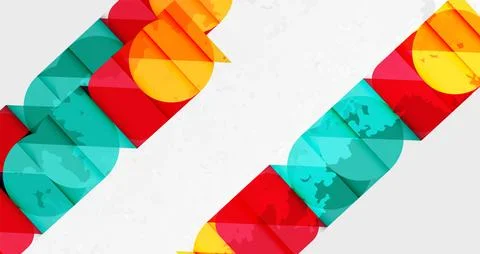 Squares, circles and triangles and grainy noisy texture. Vector Illustratio.. イラスト素材