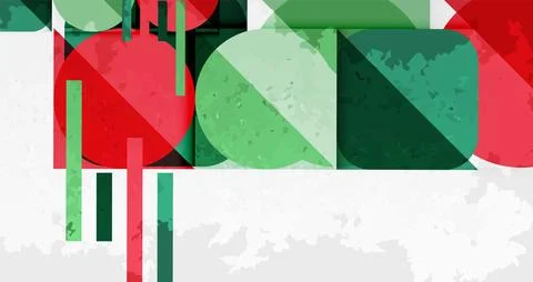 Squares, circles and triangles and grainy noisy texture. Vector Illustratio.. Stock Illustration