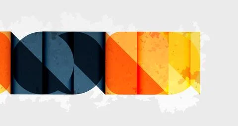 Squares, circles and triangles and grainy noisy texture. Vector Illustration For Stock Illustration