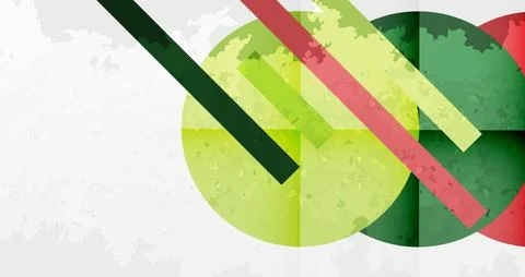 Squares, circles and triangles and grainy noisy texture. Vector Illustration For Stock Illustration