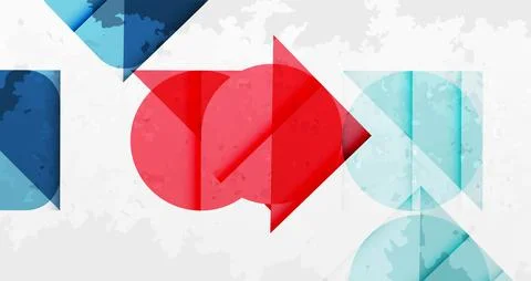 Squares, circles and triangles and grainy noisy texture. Vector Illustration For Stock Illustration
