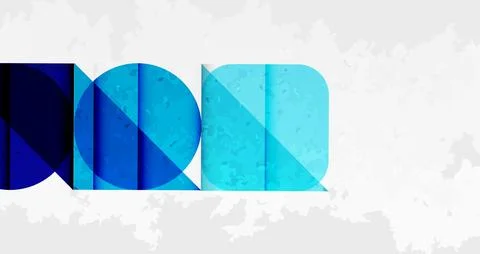 Squares, circles and triangles and grainy noisy texture. Vector Illustratio.. イラスト素材