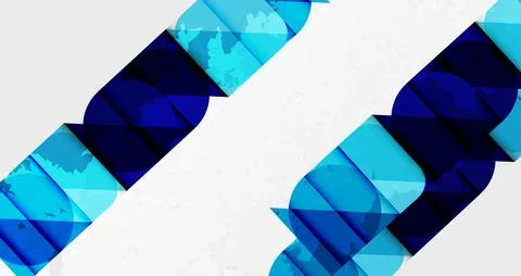 Squares, circles and triangles and grainy noisy texture. Vector Illustratio.. Illustrazione stock